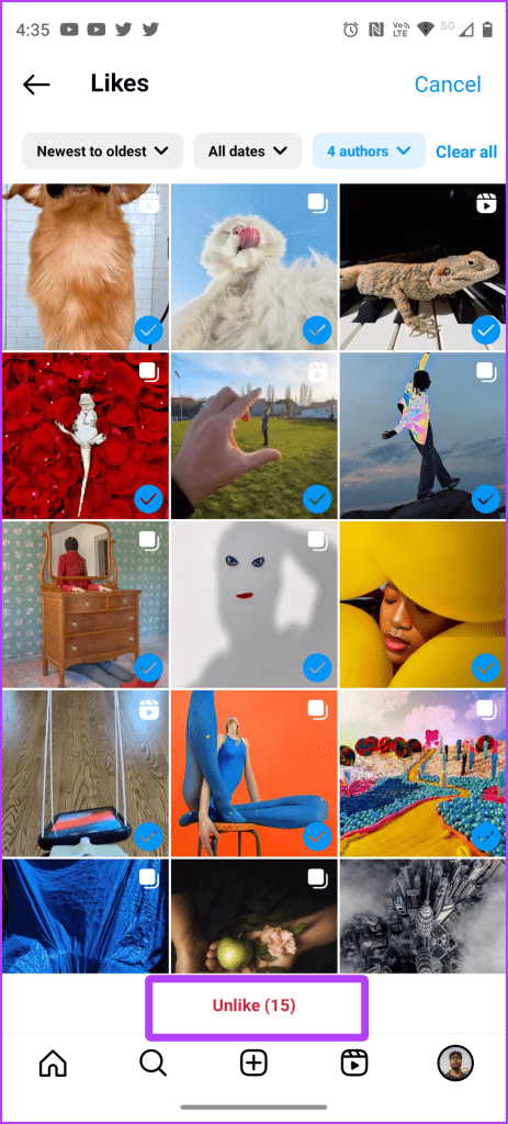 Unlike-All-Posts-on-Instagram-from-a-Particular-Account-463x1024-1 كيفية إلغاء الإعجاب أو إلغاء حفظ جميع المنشورات على Instagram دفعة واحدة