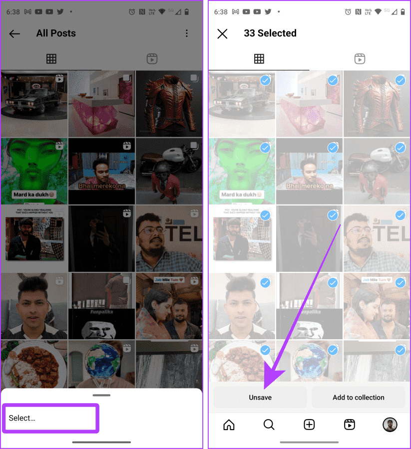 Unsave-All-Posts-on-Instagram-at-Once كيفية إلغاء الإعجاب أو إلغاء حفظ جميع المنشورات على Instagram دفعة واحدة