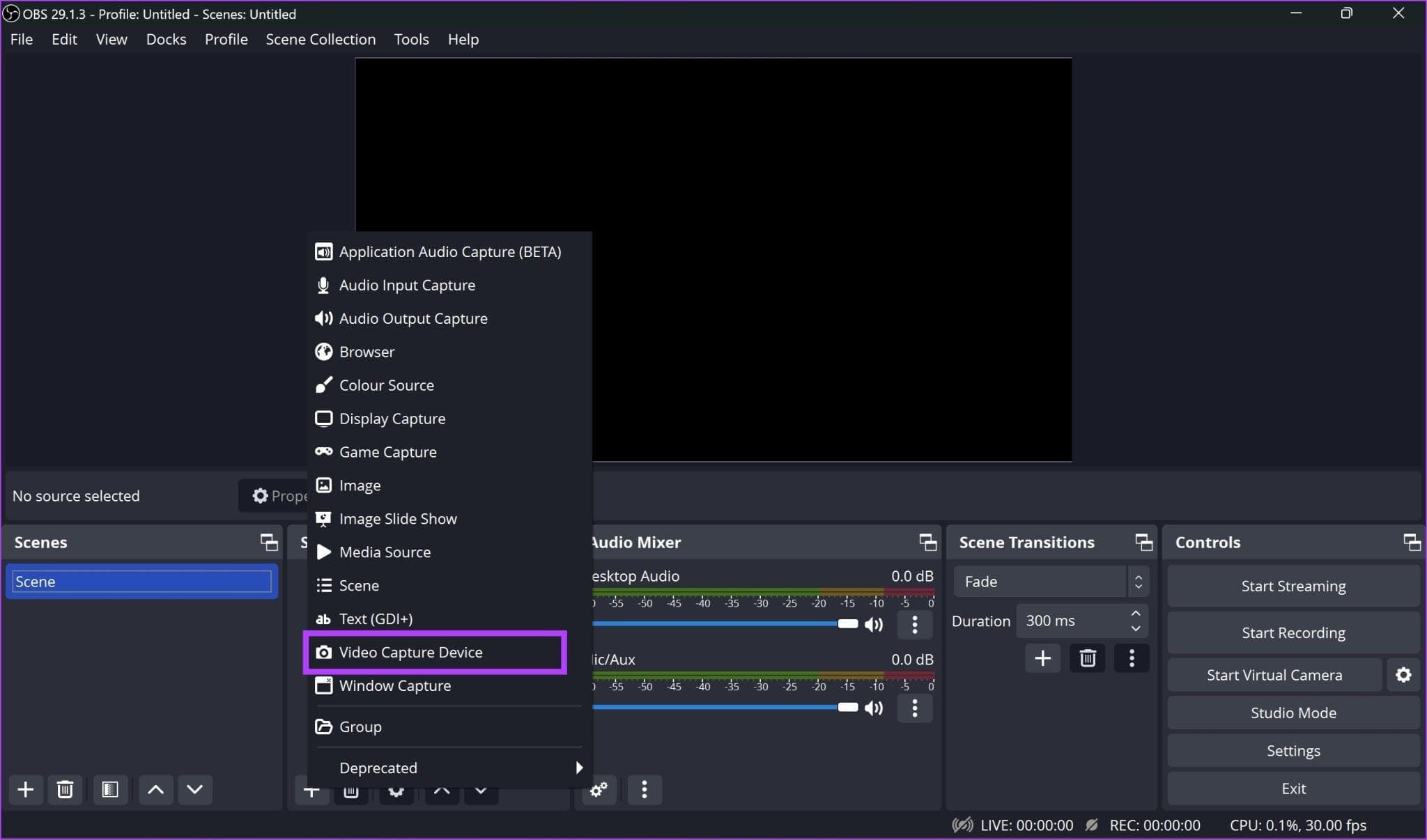Video-Capture-Device-2048x1206-1 كيفية إعداد الكاميرا الافتراضية OBS  على نظامي التشغيل Windows و Mac