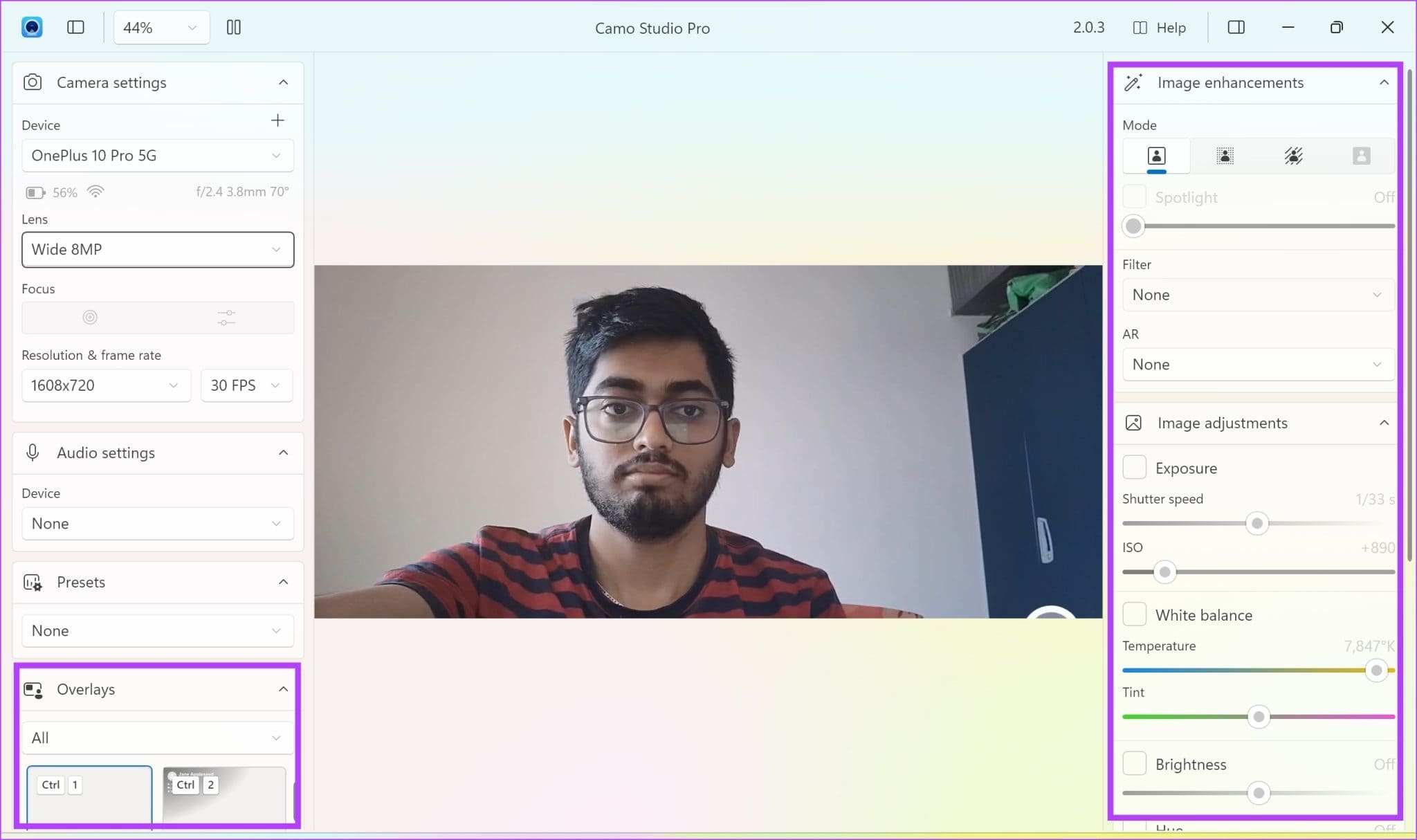 Video-Enhancements-2048x1214-1 كيفية استخدام هاتفك ككاميرا ويب على جهاز الكمبيوتر وMac