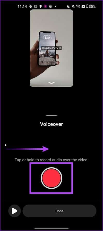 Voiceover-1 كيفية تحرير Reels باستخدام محرر Instagram المدمج