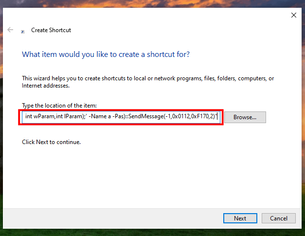 Windows-Powershell-hotkey-to-turn-off-monitor-004 كيفية إيقاف تشغيل الشاشة باستخدام لوحة المفاتيح