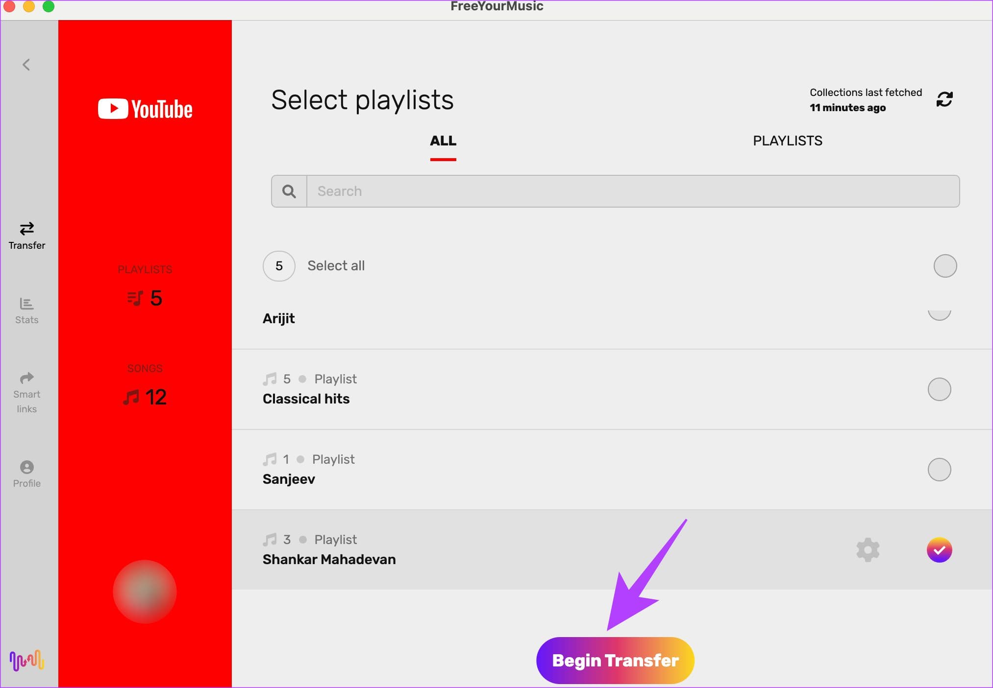 YTM-Transfer-FYM-18 3 طرق مجانية لنقل قوائم التشغيل من YouTube Music إلى Apple Music