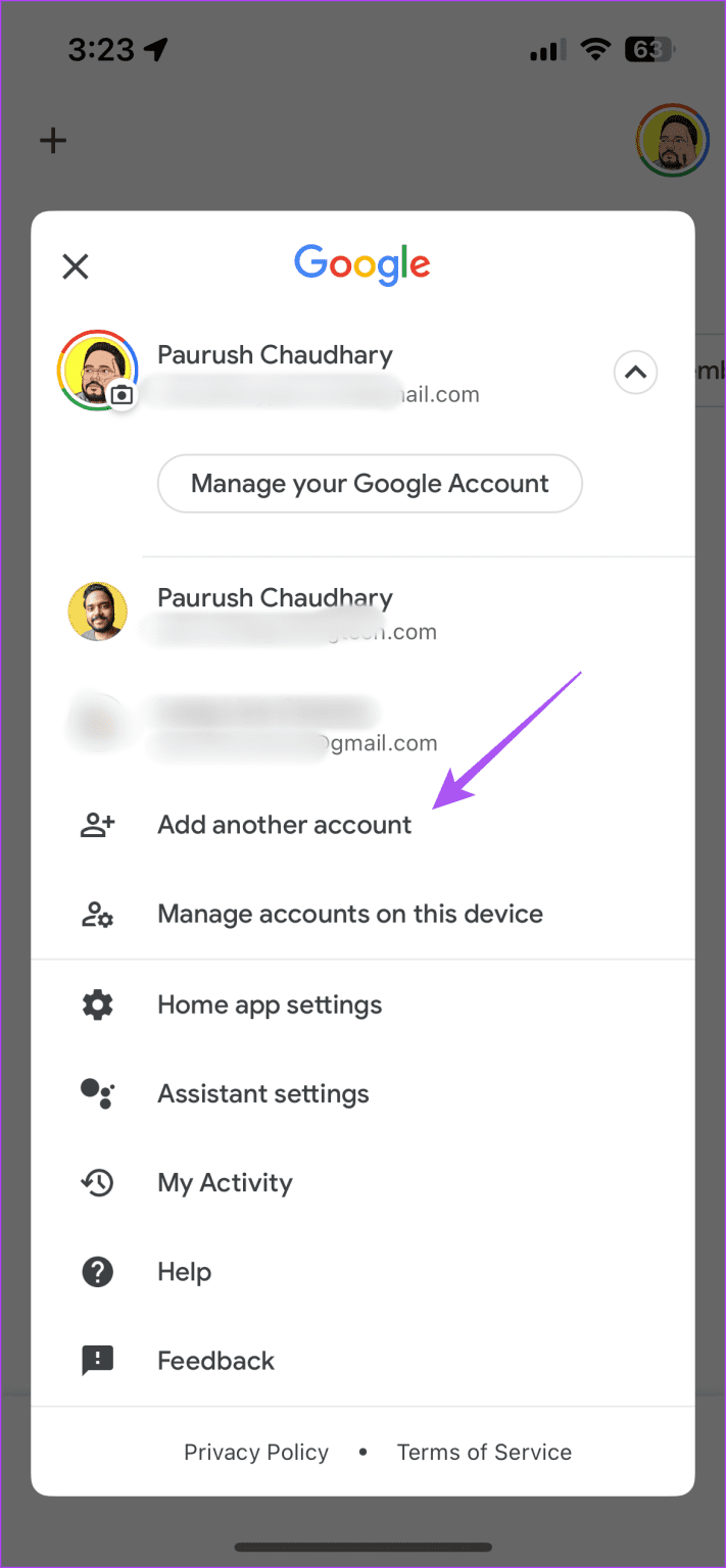 add-another-account-google-home-app-711x1536-copy-0 أفضل 6 إصلاحات لعدم تشغيل الموسيقى على مكبرات الصوت Google Home و Nest