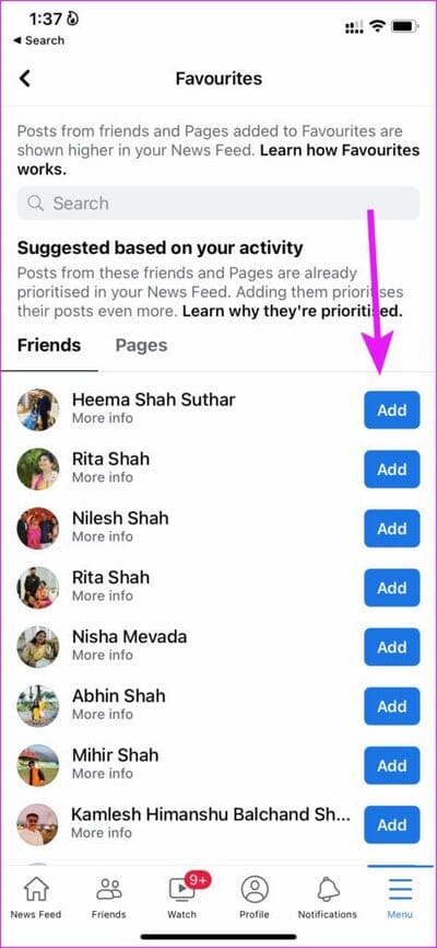 add-people-to-favorites-473x1024-1 أفضل 5 طرق لتخصيص موجز الأخبار على Facebook