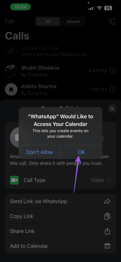 allow-whatsapp-access-to-calendar-iphone-710x1536-1 كيفية جدولة مكالمات WhatsApp في تطبيق Calendar على iPhone