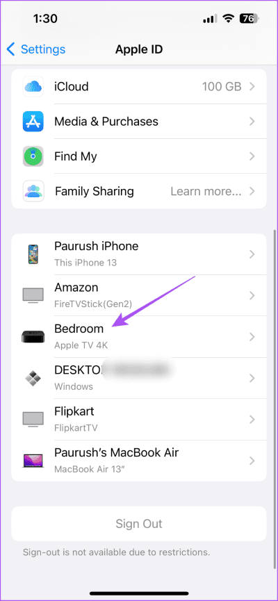 apple-tv-device-list-settings-iphone-710x1536-1 أفضل 6 إصلاحات لعدم عمل Siri على Apple TV