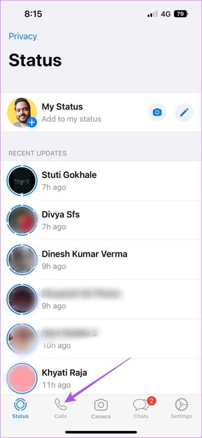 calls-tab-whatsapp-iphone-711x1536-1 كيفية جدولة مكالمات WhatsApp في تطبيق Calendar على iPhone