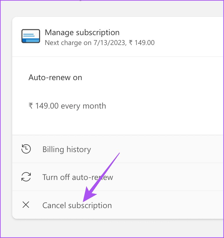 cancel-subscription-onedrive كيفية تغيير خطة تخزين OneDrive على الأجهزة المحمولة وسطح المكتب