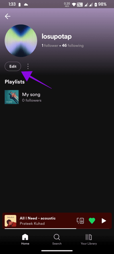 choose-Edit-1 كيفية تغيير اسم مستخدم واسم العرض على Spotify