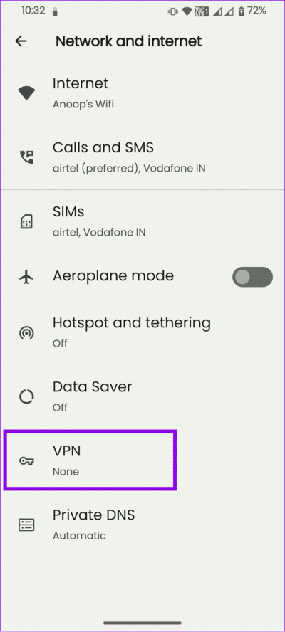 choose-VPN 12 طريقة لإزالة رمز المفتاح على هاتف Android