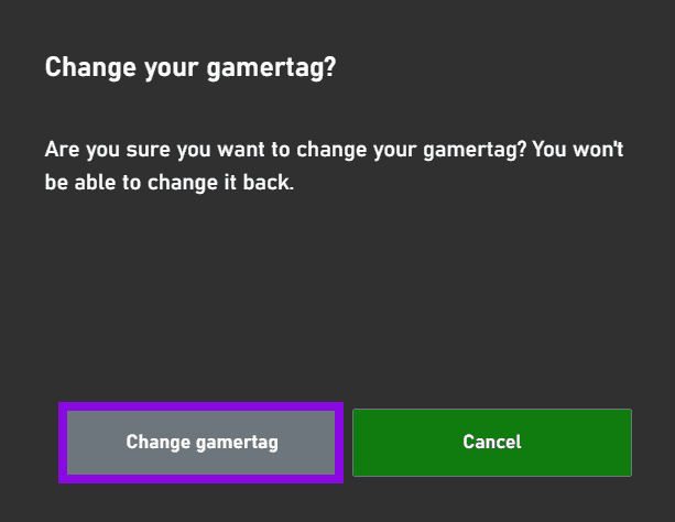 choose-change-gamertag-tag-to-confirm كيفية تغيير اسمك على Fortnite باستخدام أي جهاز
