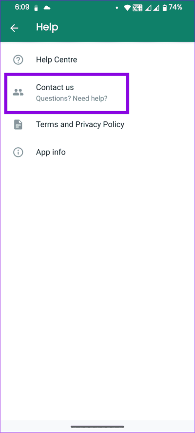 choose-contact-us 8 طرق لإصلاح عدم عرض أسماء جهات الاتصال على Whatsapp