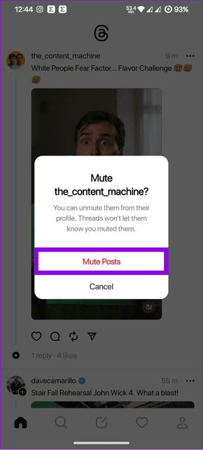 choose-mute-posts-to-confirm-1 كيفية كتم صوت شخص ما أو حظره في Threads