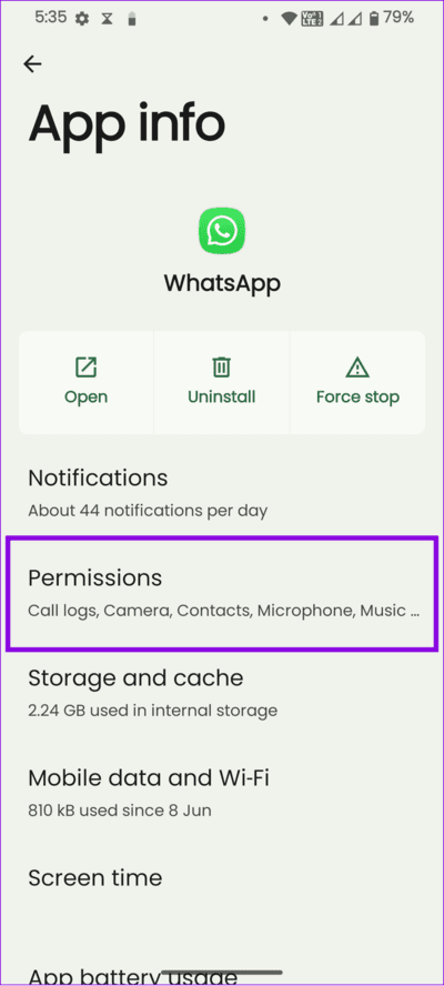 choose-permissions 8 طرق لإصلاح عدم عرض أسماء جهات الاتصال على Whatsapp