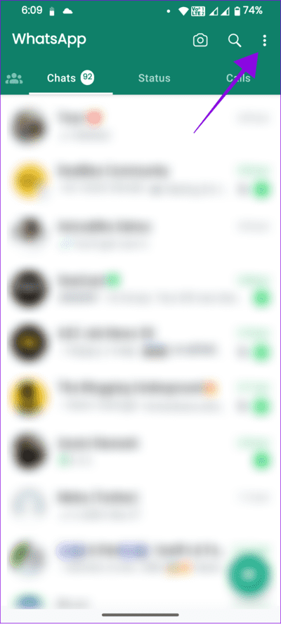 choose-the-three-dots-atr-the-top-right-corner-1 8 طرق لإصلاح عدم عرض أسماء جهات الاتصال على Whatsapp