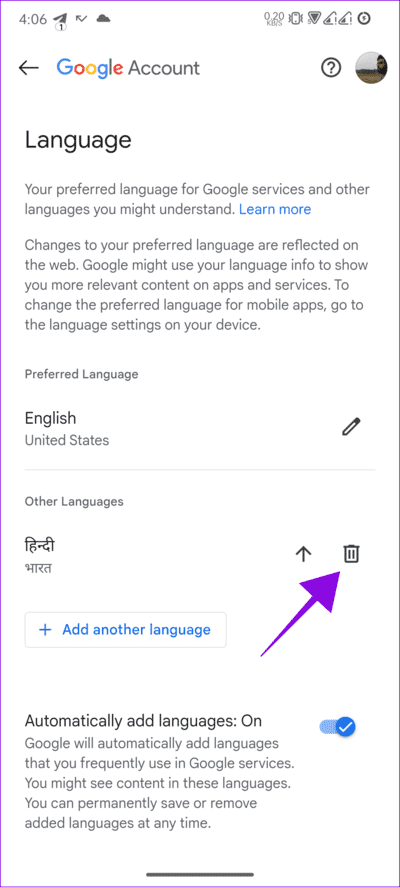 choose-the-trash-icon-next-to-the-language-you-want-to-delete كيفية تغيير اللغة على هاتف Android