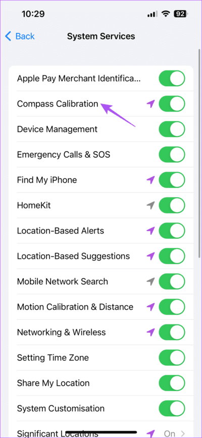 compass-calibration-settings-iphone-711x1536-1 أفضل 6 إصلاحات لعدم ظهور سهم الاتجاه في Apple Maps على iPhone
