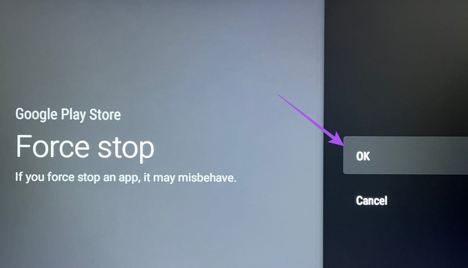 confirm-force-stop-play-store-android-tv-1536x881-1 أفضل 5 إصلاحات لعدم ظهور تطبيق Netflix في Play Store على Android TV
