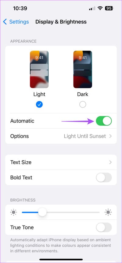 disable-automatic-dark-mode-iphone-711x1536-1 أفضل 5 إصلاحات لعدم عمل الوضع الداكن في Apple Maps على iPhone و Mac