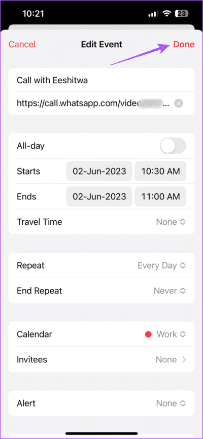 كيفية جدولة مكالمات WhatsApp في تطبيق Calendar على iPhone - %categories