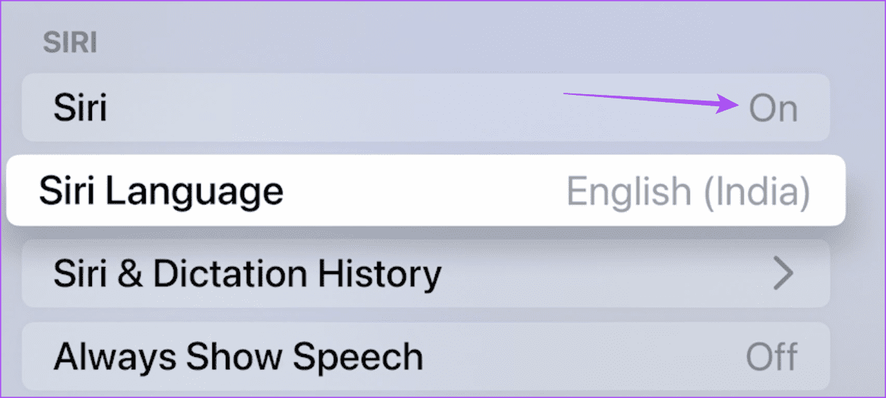 enable-siri-on-apple-tv أفضل 6 إصلاحات لعدم عمل Siri على Apple TV