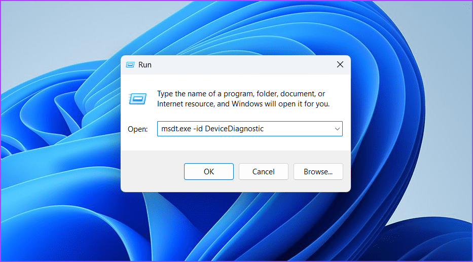 hardware-and-Device-Troubleshooter-command أفضل 5 طرق لإصلاح عدم عمل مفتاح Tab على Windows 11