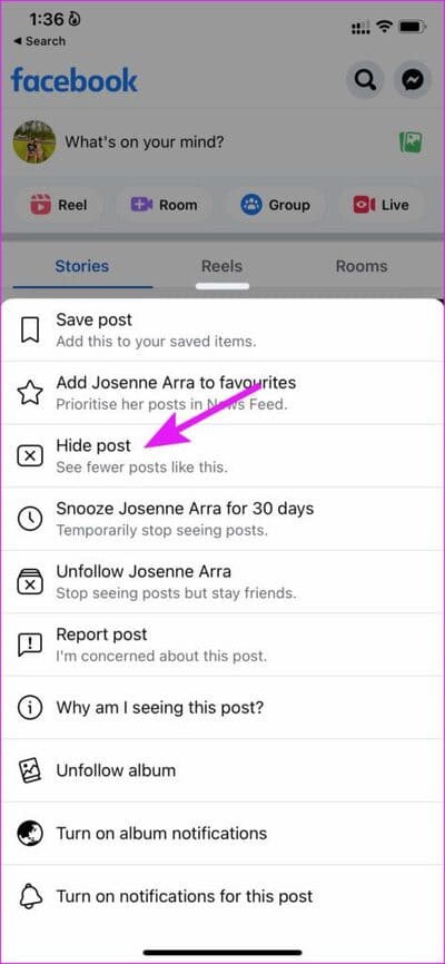 hide-post-on-facebook-473x1024-1 أفضل 5 طرق لتخصيص موجز الأخبار على Facebook