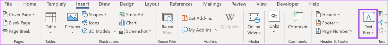 how-to-add-customize-delete-text-box-in-word-1-1536x179-1 كيفية إضافة وتخصيص وحذف مربع نص في Microsoft Word