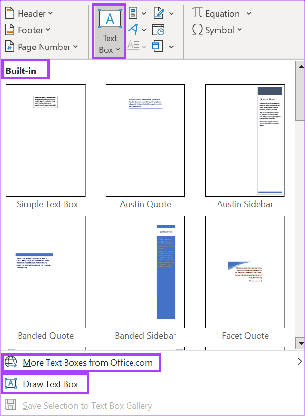 how-to-add-customize-delete-text-box-in-word-2 كيفية إضافة وتخصيص وحذف مربع نص في Microsoft Word