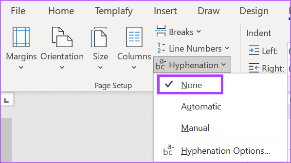 how-to-enable-disable-hyphenation-in-microsoft-word-4 كيفية تمكين وتعطيل الواصلة على النص في Microsoft Word