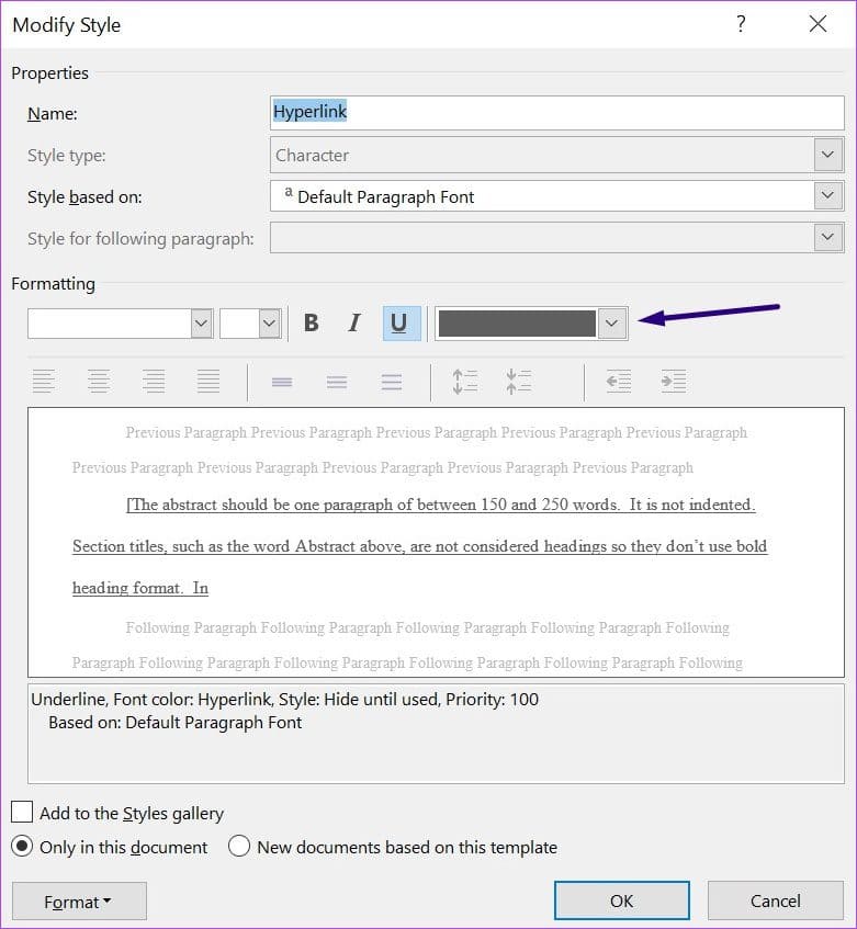 how-to-format-hyperlinks-in-microsoft-word-step-5 كيفية تنسيق الارتباطات التشعبية في Microsoft Word