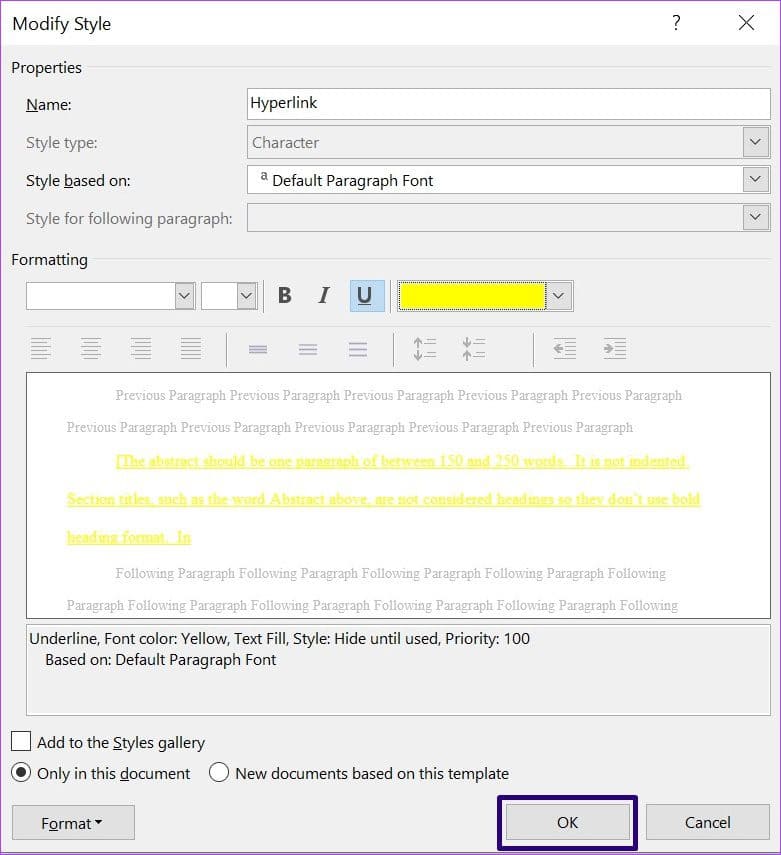 how-to-format-hyperlinks-in-microsoft-word-step-7 كيفية تنسيق الارتباطات التشعبية في Microsoft Word