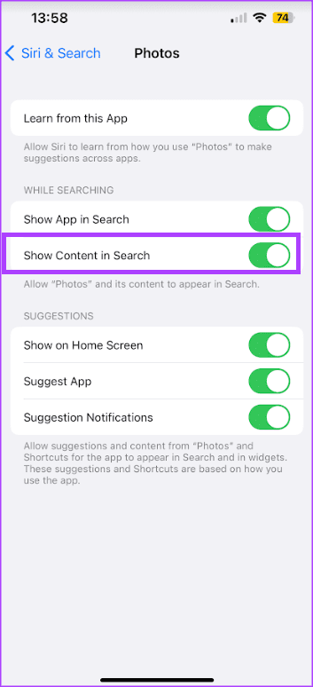كيفية إزالة الصور من نتيجة بحث Spotlight على iPhone - %categories
