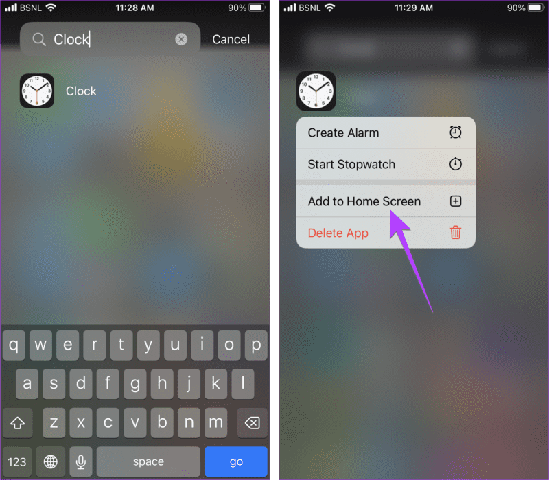 iPhone-App-Library-Add-Clock-Home-Screen كيفية إضافة التاريخ والوقت والطقس إلى الشاشة الرئيسية