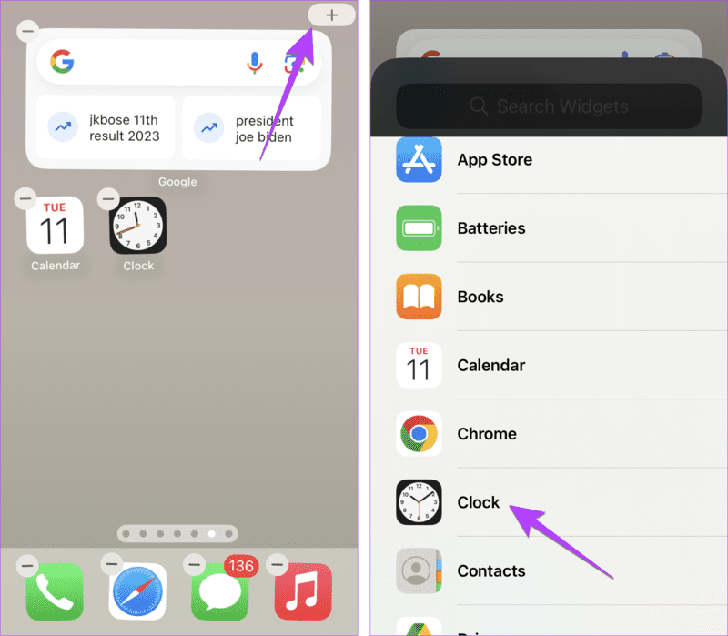 iPhone-Clock-Widget كيفية إضافة التاريخ والوقت والطقس إلى الشاشة الرئيسية