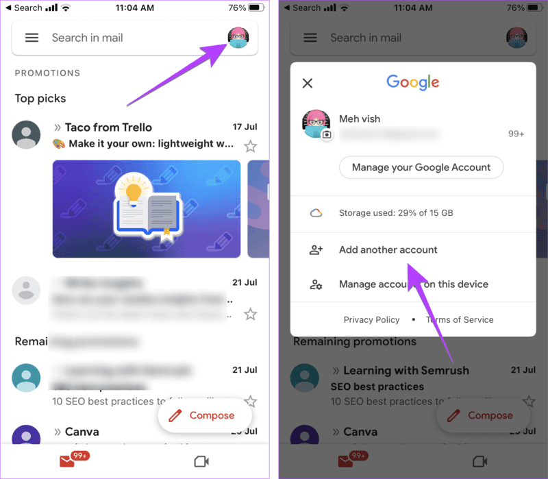 iPhone-Gmail-Add-Another-Account 3 طرق لإضافة بريد إلكتروني آخر إلى iPhone