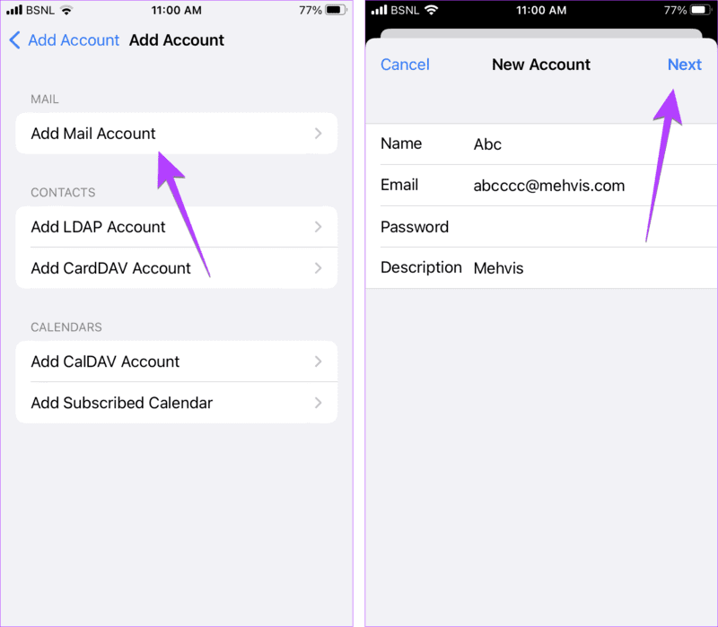 iPhone-Mail-Account-Other-Details 3 طرق لإضافة بريد إلكتروني آخر إلى iPhone