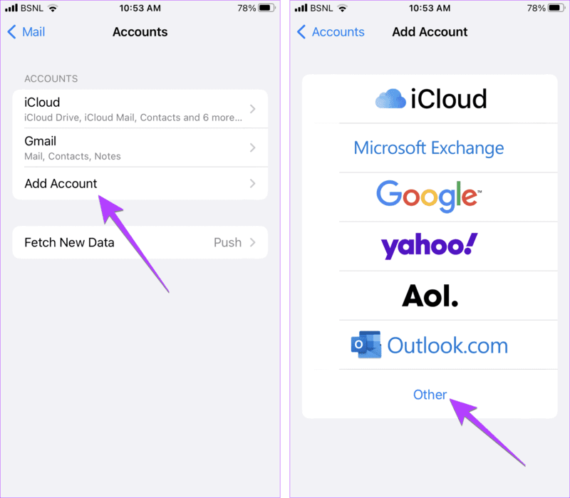 iPhone-Mail-Accounts-Add-Other 3 طرق لإضافة بريد إلكتروني آخر إلى iPhone