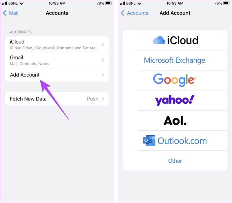 iPhone-Mail-Accounts-Add 3 طرق لإضافة بريد إلكتروني آخر إلى iPhone