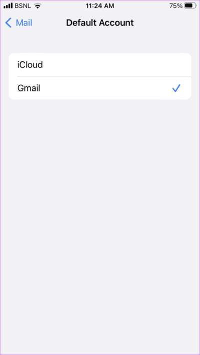 iPhone-Mail-Default-Account-set 3 طرق لإضافة بريد إلكتروني آخر إلى iPhone