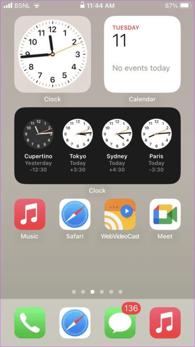 iPhone-calendar-and-clock-widget كيفية إضافة التاريخ والوقت والطقس إلى الشاشة الرئيسية