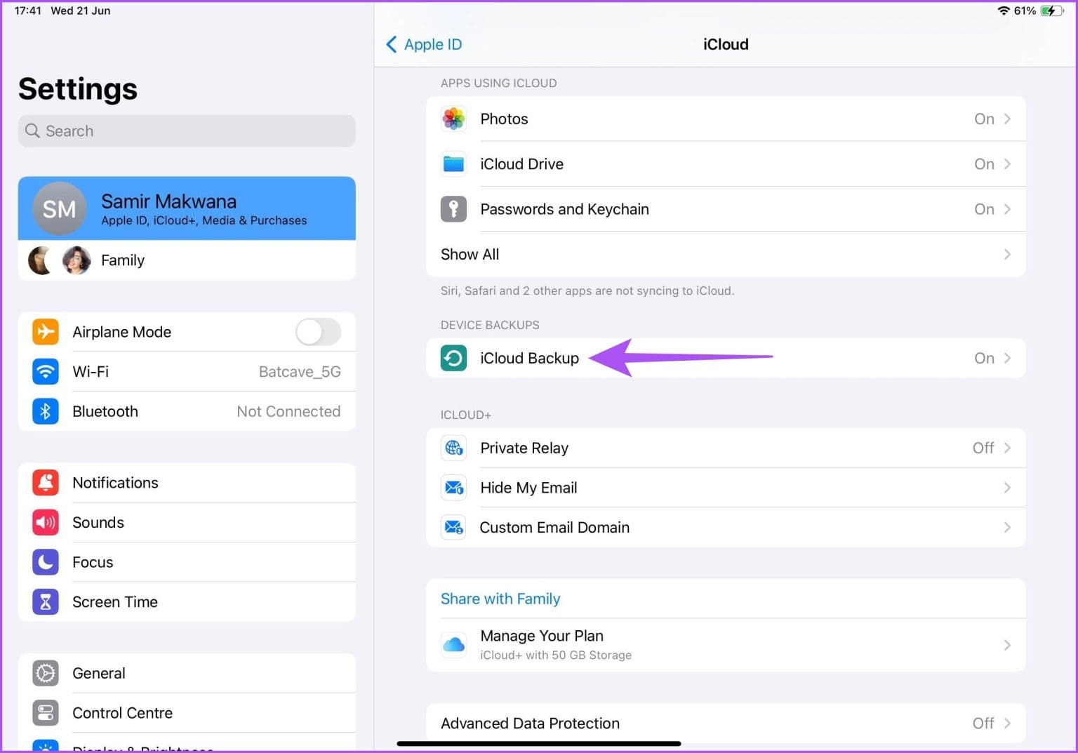icloud-backup-settings-ipad-1536x1073-1 كيفية إيقاف النسخ الاحتياطي التلقائي إلى iCloud على iPhone و iPad و Mac