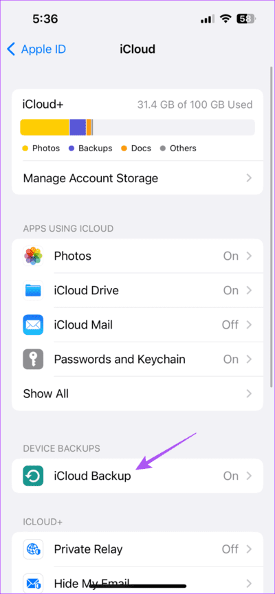 icloud-backup-settings-iphone-711x1536-1 كيفية إيقاف النسخ الاحتياطي التلقائي إلى iCloud على iPhone و iPad و Mac