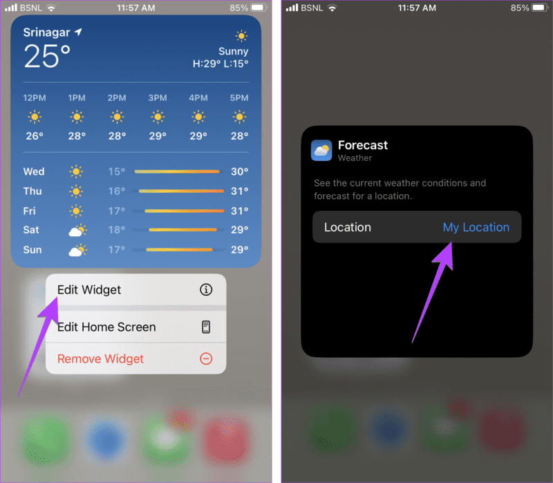 iphone-Edit-Weather-Widget كيفية إضافة التاريخ والوقت والطقس إلى الشاشة الرئيسية