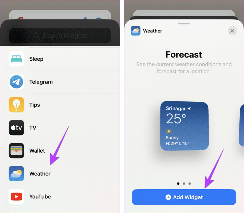 iphone-add-Weather-Widget كيفية إضافة التاريخ والوقت والطقس إلى الشاشة الرئيسية