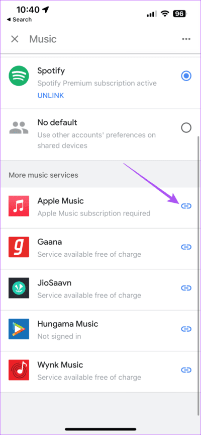 link-apple-music-google-home-app-711x1536-1 أفضل 6 إصلاحات لعدم تشغيل الموسيقى على مكبرات الصوت Google Home و Nest