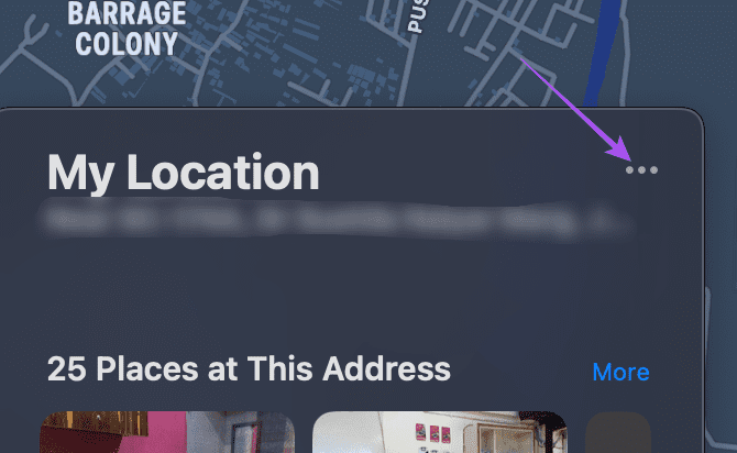 more-options-live-location-maps-Mac كيفية مشاركة الموقع المباشر باستخدام Apple Maps على iPhone و iPad و Mac