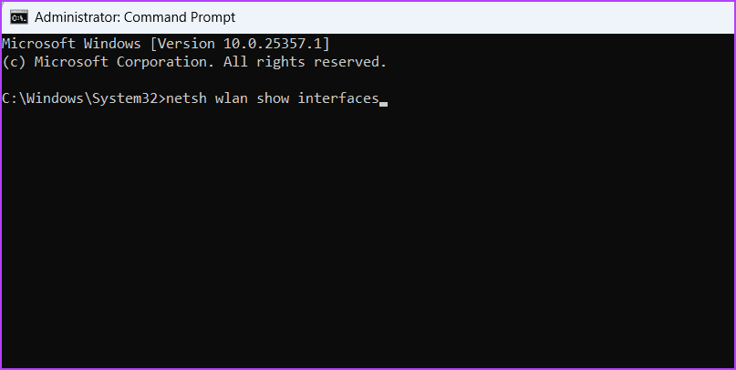 netsh-wlan-show-interfaces-command أفضل 3 طرق للتحقق من سرعة محول الشبكة على Windows 11