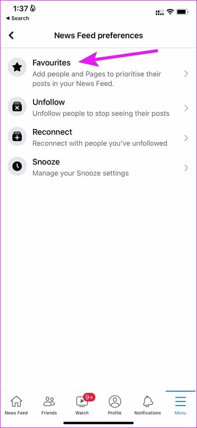 open-favorites-menu-customize-news-feed-on-facebook أفضل 5 طرق لتخصيص موجز الأخبار على Facebook